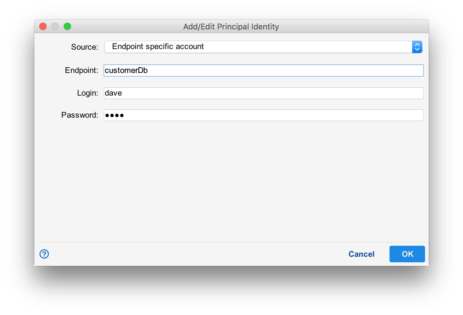 Endpoint Specific Account