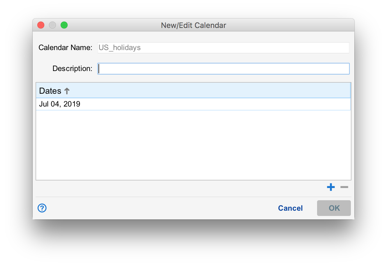 Calendar Editor